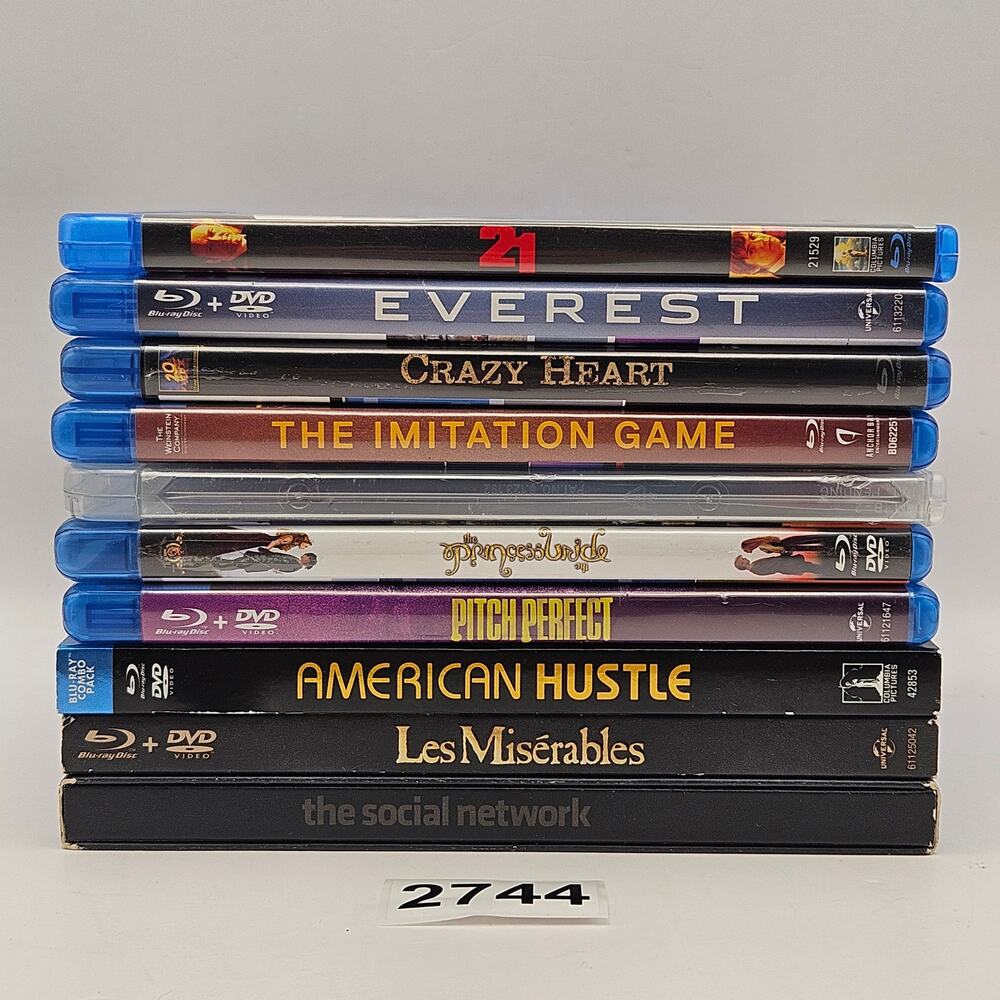 BLU-RAY 10 IMITATION GAME AMERICAN HUSTLE SOCIAL NETWORK & MORE